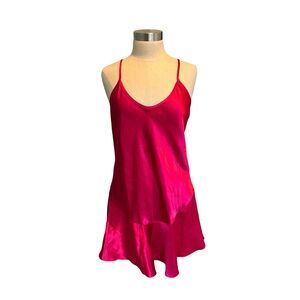 LA Intimates red satin-like slip